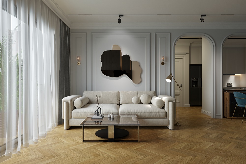 Кварцевый паркет Quartz Parquet Штучный паркет Вяз Кенигсберг 44-400-62 5/0,6 мм